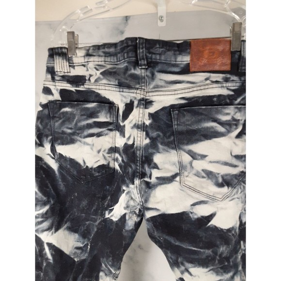 EVOLUTION Jeans Mens 38x30  Straight Leg Strechy Stonewashed Y2K Punk Skater - Picture 6 of 9